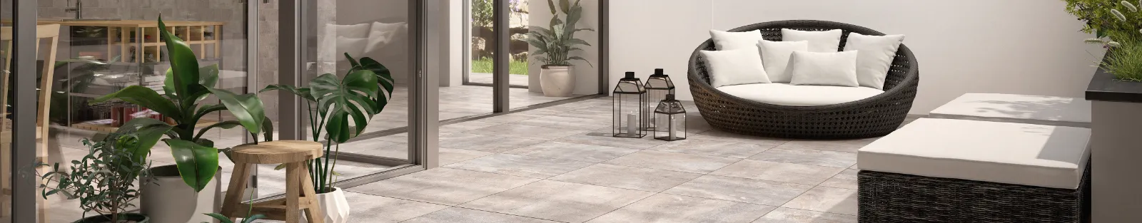 Die Outdoor Fliesen Cadiz Chalk-Multicolor.