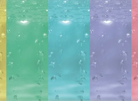 Auswahl an Lichtfarben im Twinline Air Whirlpool